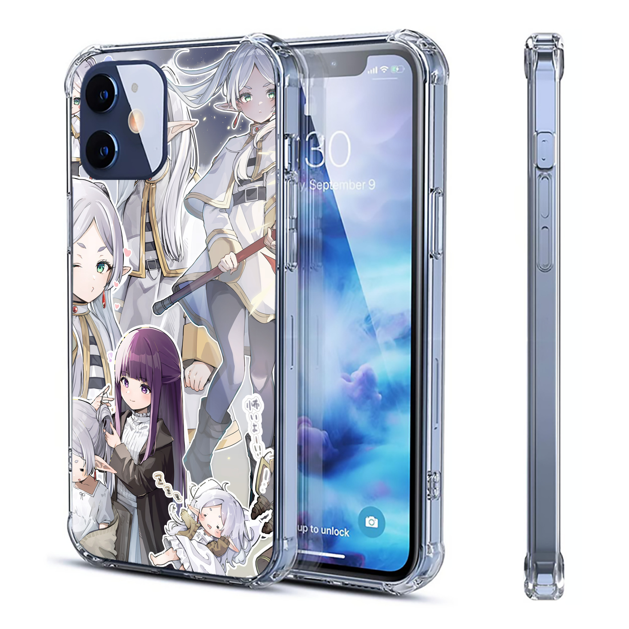 （画像用） 葬送のフリーレン Frieren 【iPhone 12シリーズ対応】透明スマホケース（クリアソフトケース）